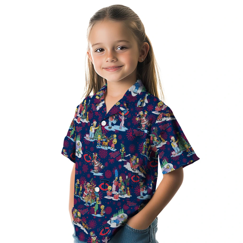 Minnesota Twins Hawaiian Shirt - Simpsons Christmas | Moonbestprint