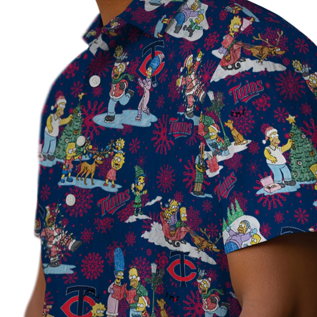 Minnesota Twins Hawaiian Shirt - Simpsons Christmas | Moonbestprint
