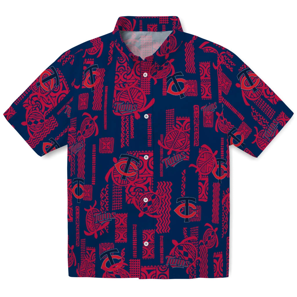 Minnesota Twins Hawaiian Shirt - Turtle Lines | Moonbestprint