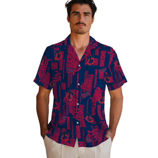 Minnesota Twins Hawaiian Shirt - Turtle Lines | Moonbestprint