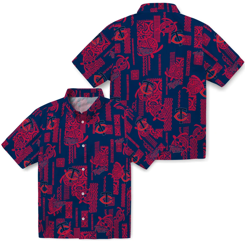 Minnesota Twins Hawaiian Shirt - Turtle Lines | Moonbestprint