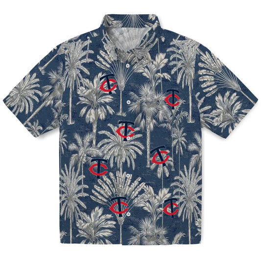 Minnesota Twins Hawaiian Shirt - Vintage Palm Tree | Moonbestprint