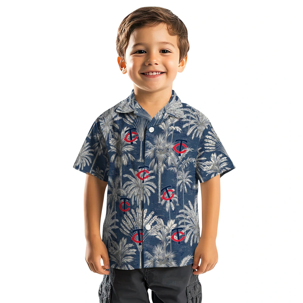 Minnesota Twins Hawaiian Shirt - Vintage Palm Tree | Moonbestprint