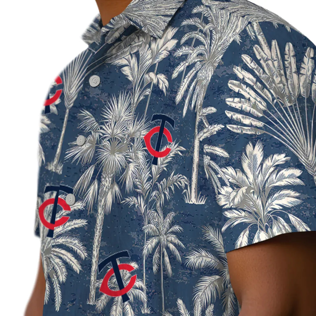Minnesota Twins Hawaiian Shirt - Vintage Palm Tree | Moonbestprint