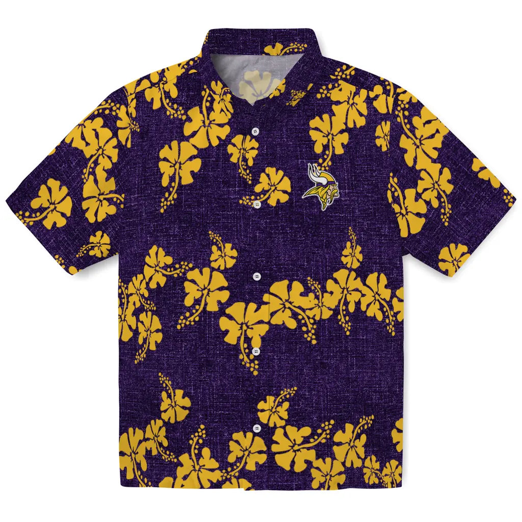 Minnesota Vikings Hawaiian Shirt - 50th State Flower | Moonbestprint