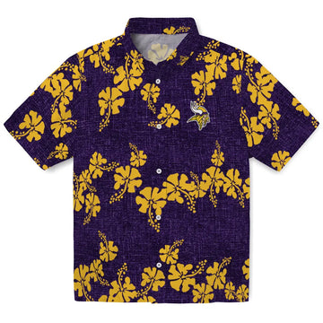 Minnesota Vikings Hawaiian Shirt - 50th State Flower | Moonbestprint