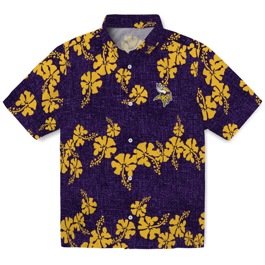 Minnesota Vikings Hawaiian Shirt - 50th State Flower | Moonbestprint