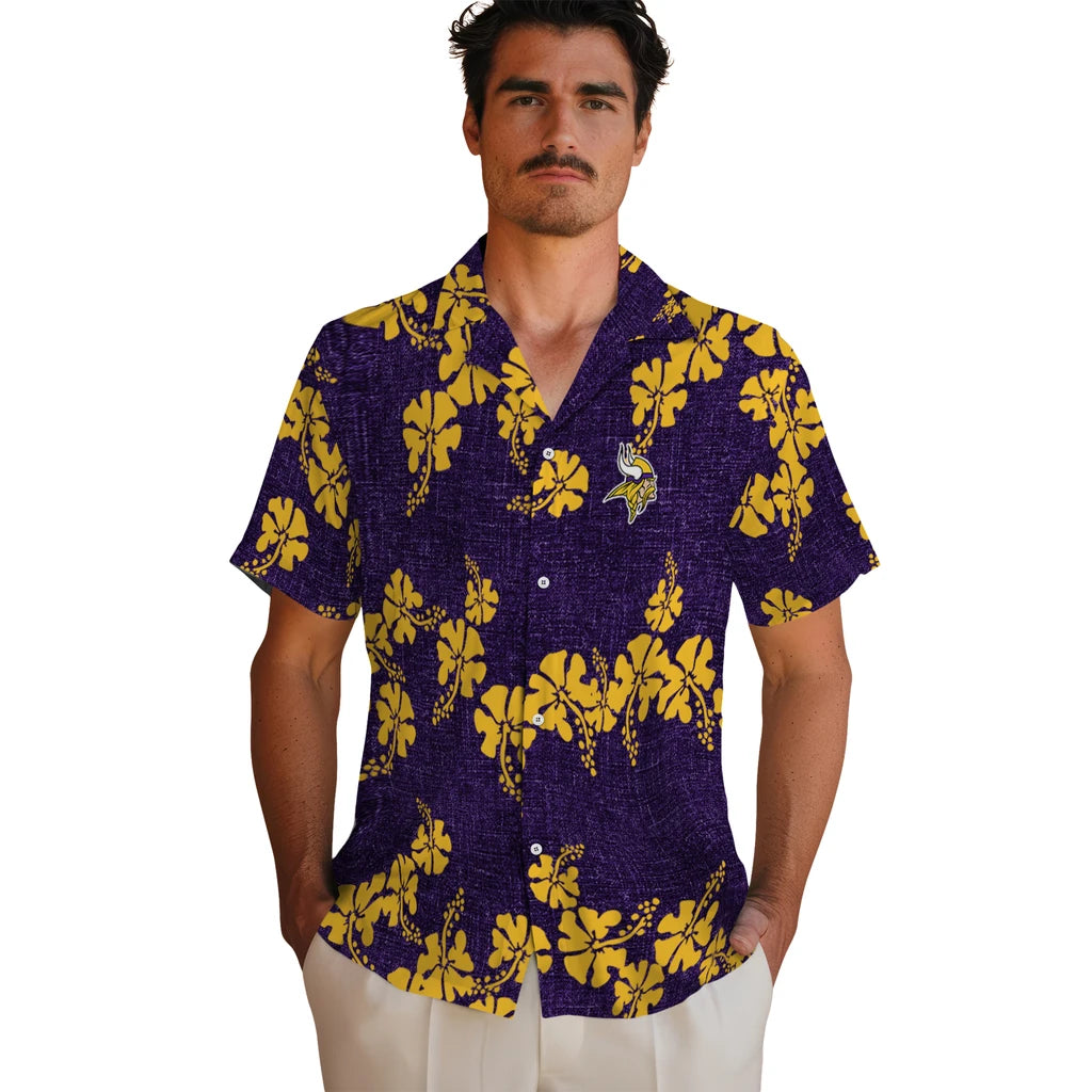 Minnesota Vikings Hawaiian Shirt - 50th State Flower | Moonbestprint