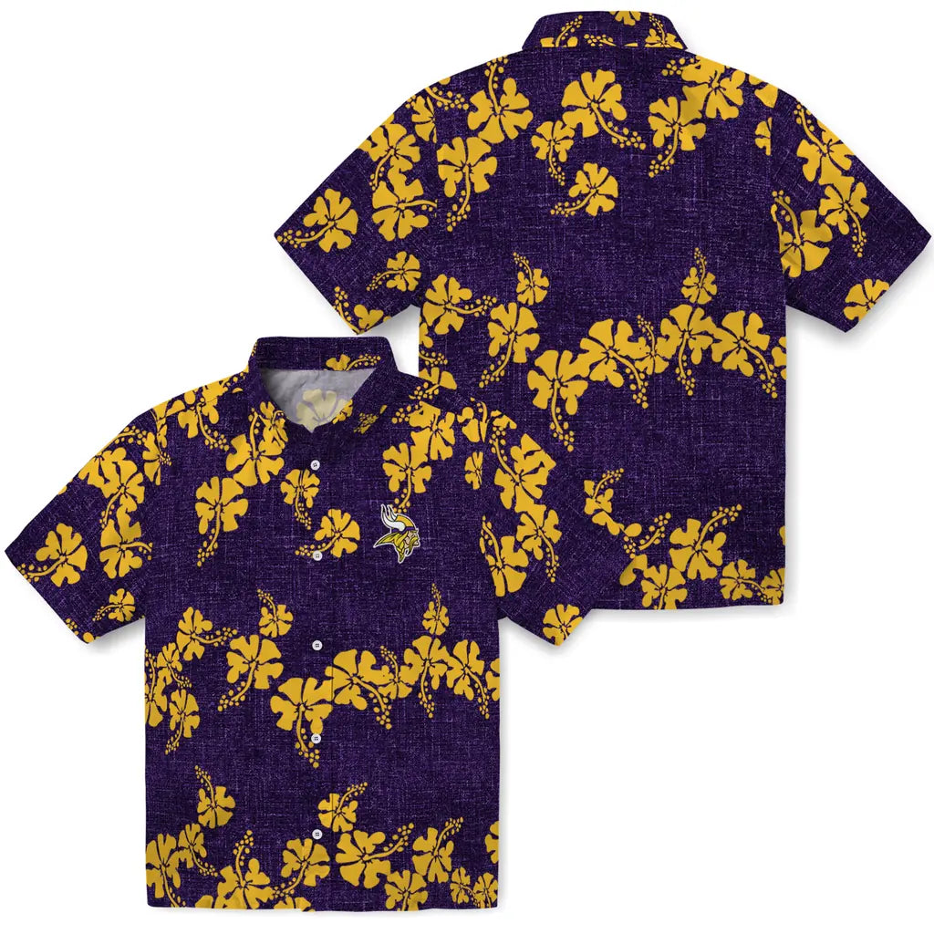 Minnesota Vikings Hawaiian Shirt - 50th State Flower | Moonbestprint