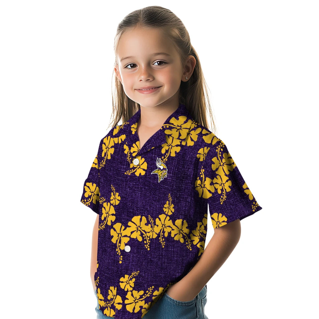 Minnesota Vikings Hawaiian Shirt - 50th State Flower | Moonbestprint