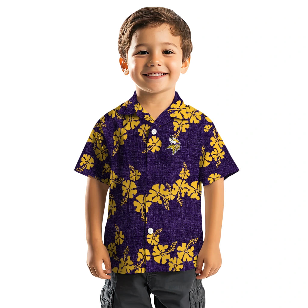 Minnesota Vikings Hawaiian Shirt - 50th State Flower | Moonbestprint