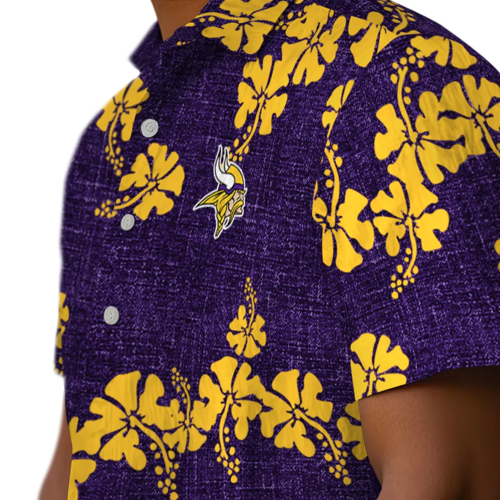 Minnesota Vikings Hawaiian Shirt - 50th State Flower | Moonbestprint