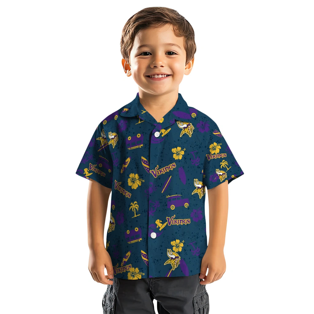 Minnesota Vikings Hawaiian Shirt - Beach Vibe | Moonbestprint