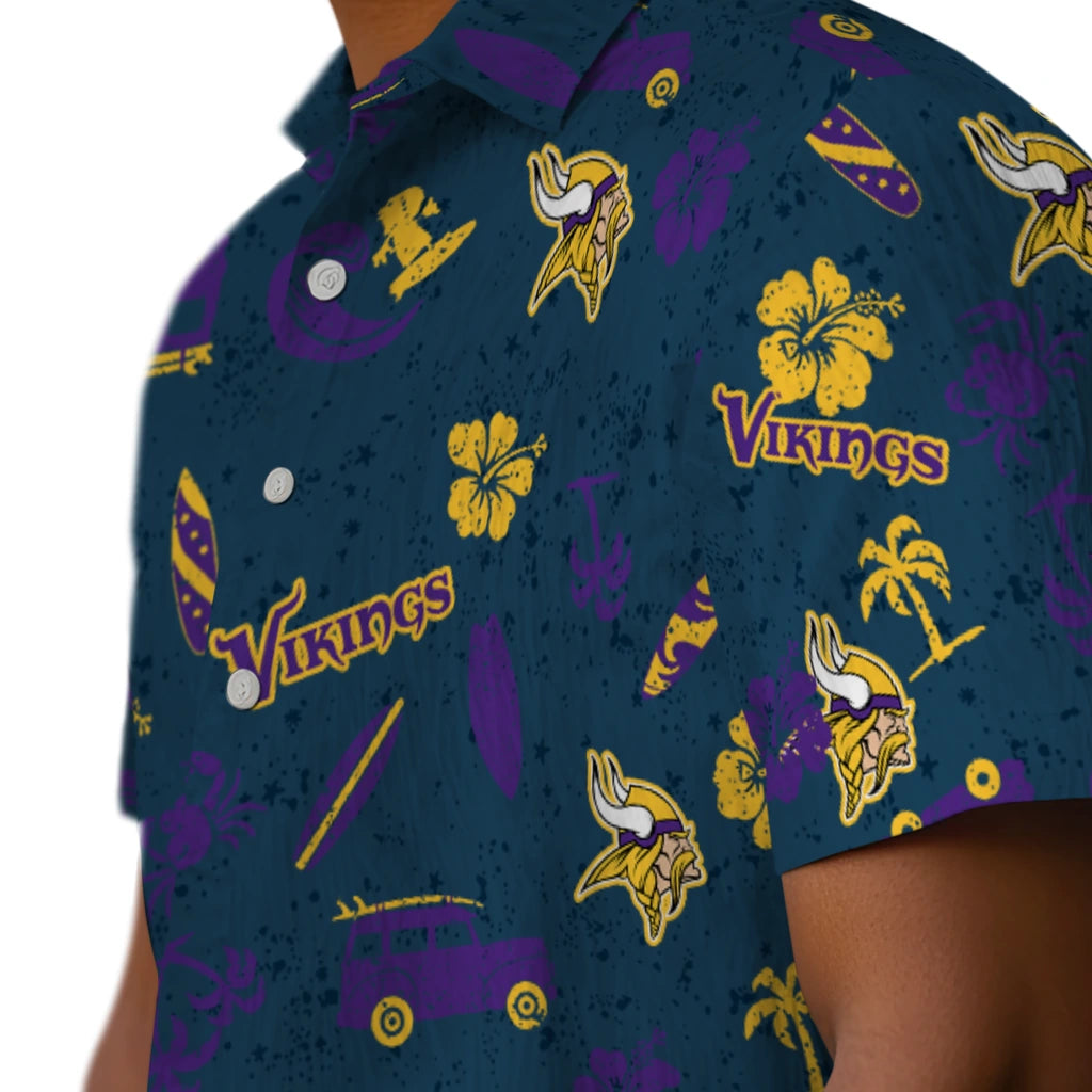 Minnesota Vikings Hawaiian Shirt - Beach Vibe | Moonbestprint