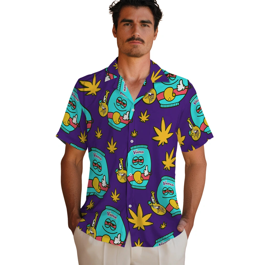 Minnesota Vikings Hawaiian Shirt - Chill Vibe | Moonbestprint