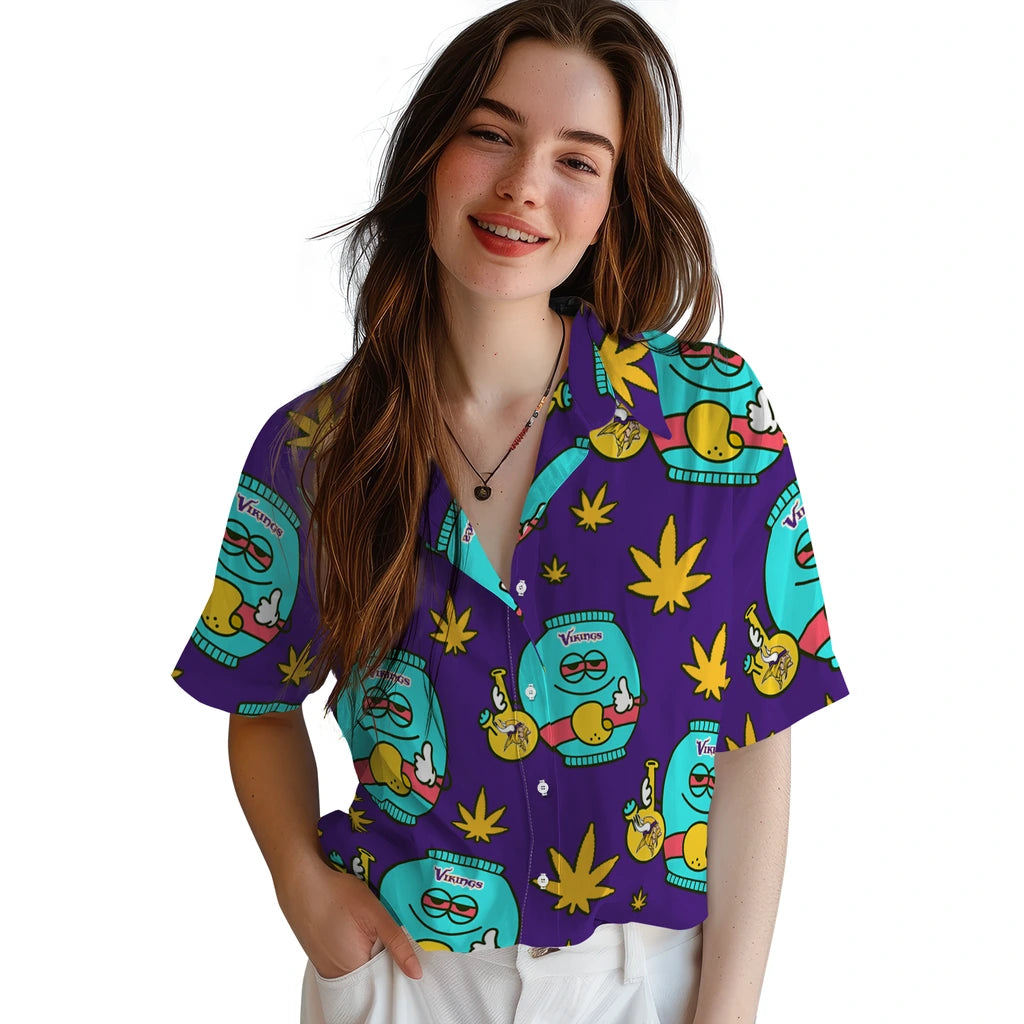 Minnesota Vikings Hawaiian Shirt - Chill Vibe | Moonbestprint