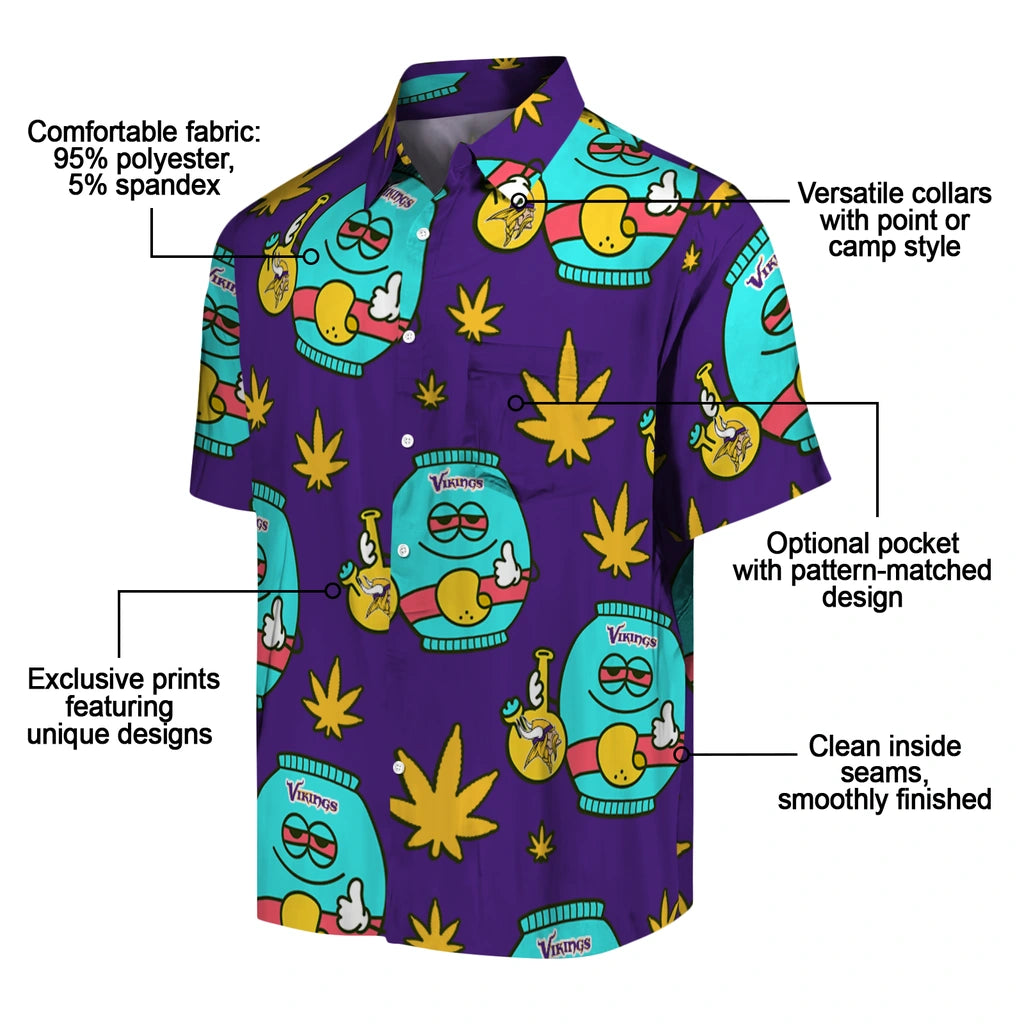 Minnesota Vikings Hawaiian Shirt - Chill Vibe | Moonbestprint
