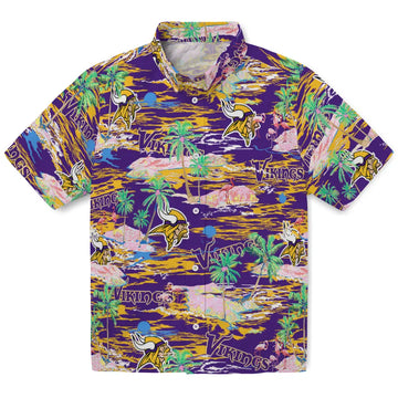 Minnesota Vikings Flamingo Retreat 2026 Hawaiian Shirt – Moonbestprint