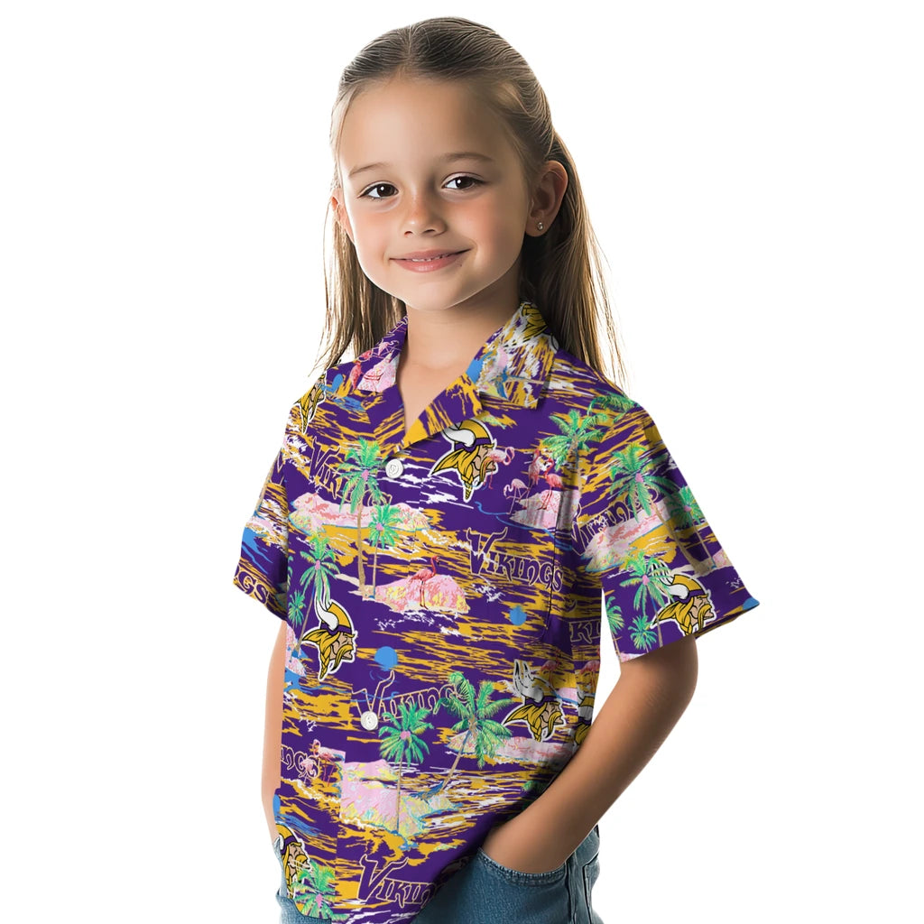 Minnesota Vikings Flamingo Retreat 2026 Hawaiian Shirt – Moonbestprint