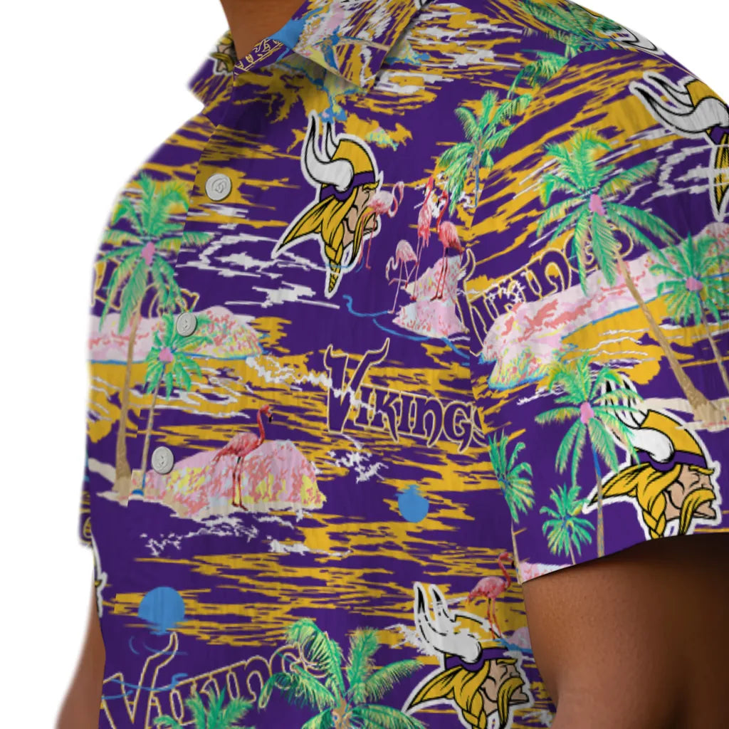 Minnesota Vikings Flamingo Retreat 2026 Hawaiian Shirt – Moonbestprint