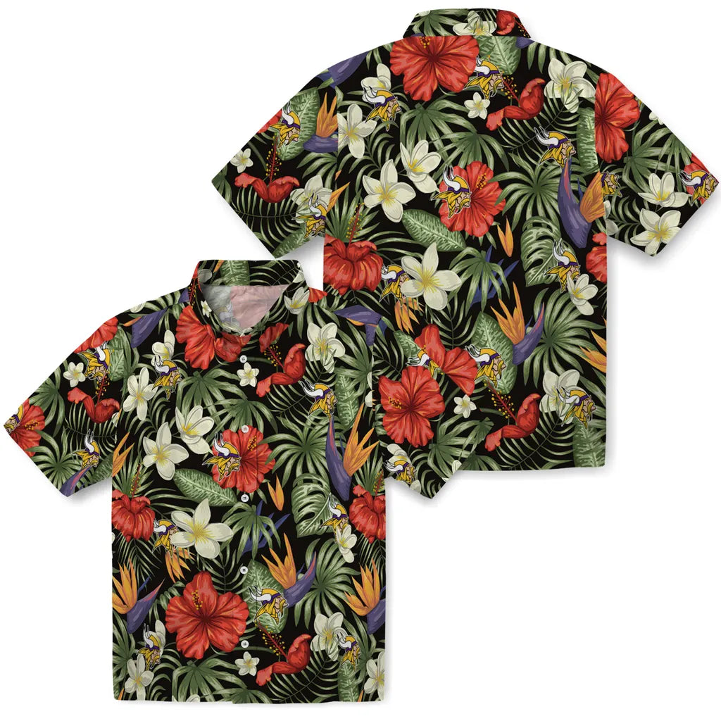 Minnesota Vikings Hawaiian Shirt - Hawaii Floral Hibiscus | Moonbestprint