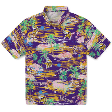 Minnesota Vikings Hawaiian Shirt - Hawaii Island | Moonbestprint