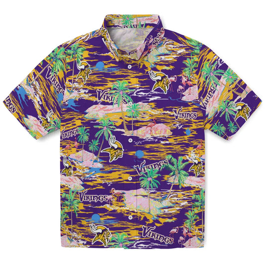 Minnesota Vikings Hawaiian Shirt - Hawaii Island | Moonbestprint
