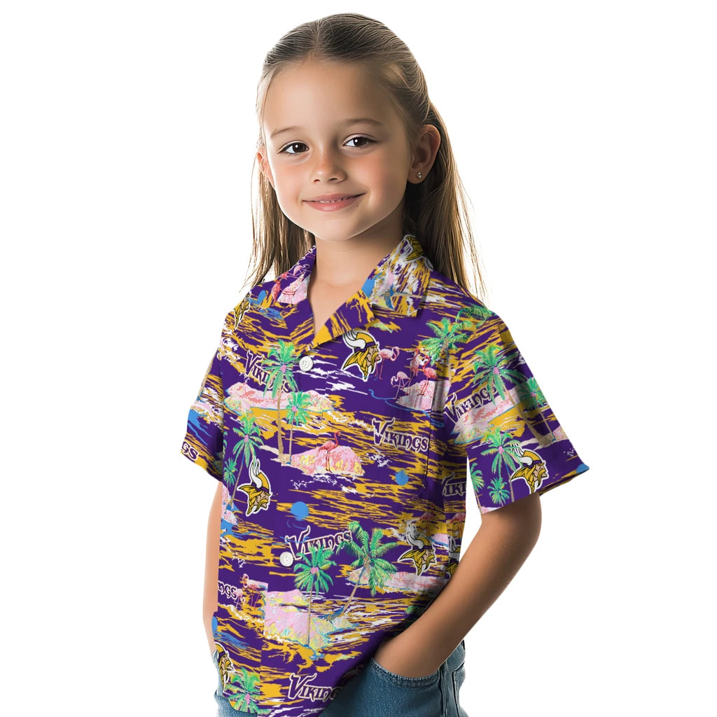 Minnesota Vikings Hawaiian Shirt - Hawaii Island | Moonbestprint