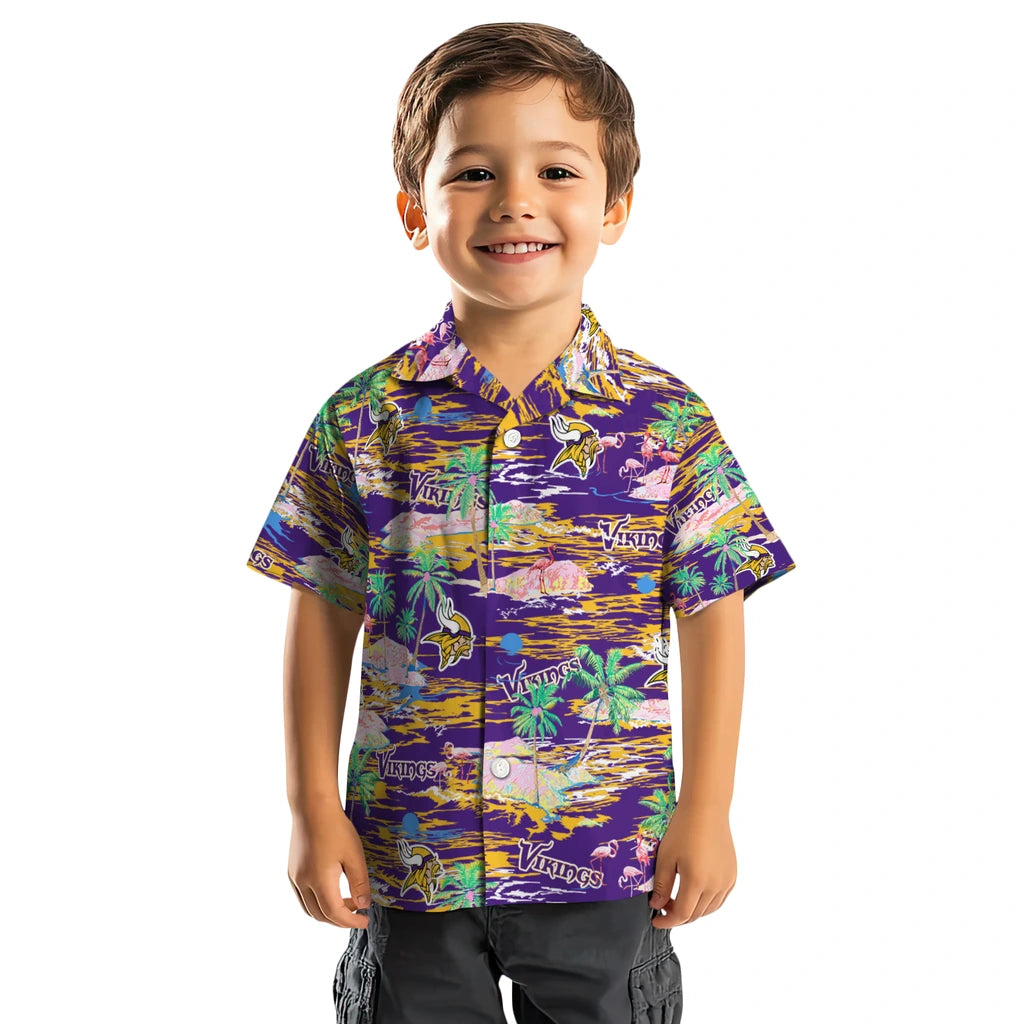 Minnesota Vikings Hawaiian Shirt - Hawaii Island | Moonbestprint