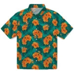 Minnesota Vikings Hawaiian Shirt - Hibiscus and Palm Leaves | Moonbestprint