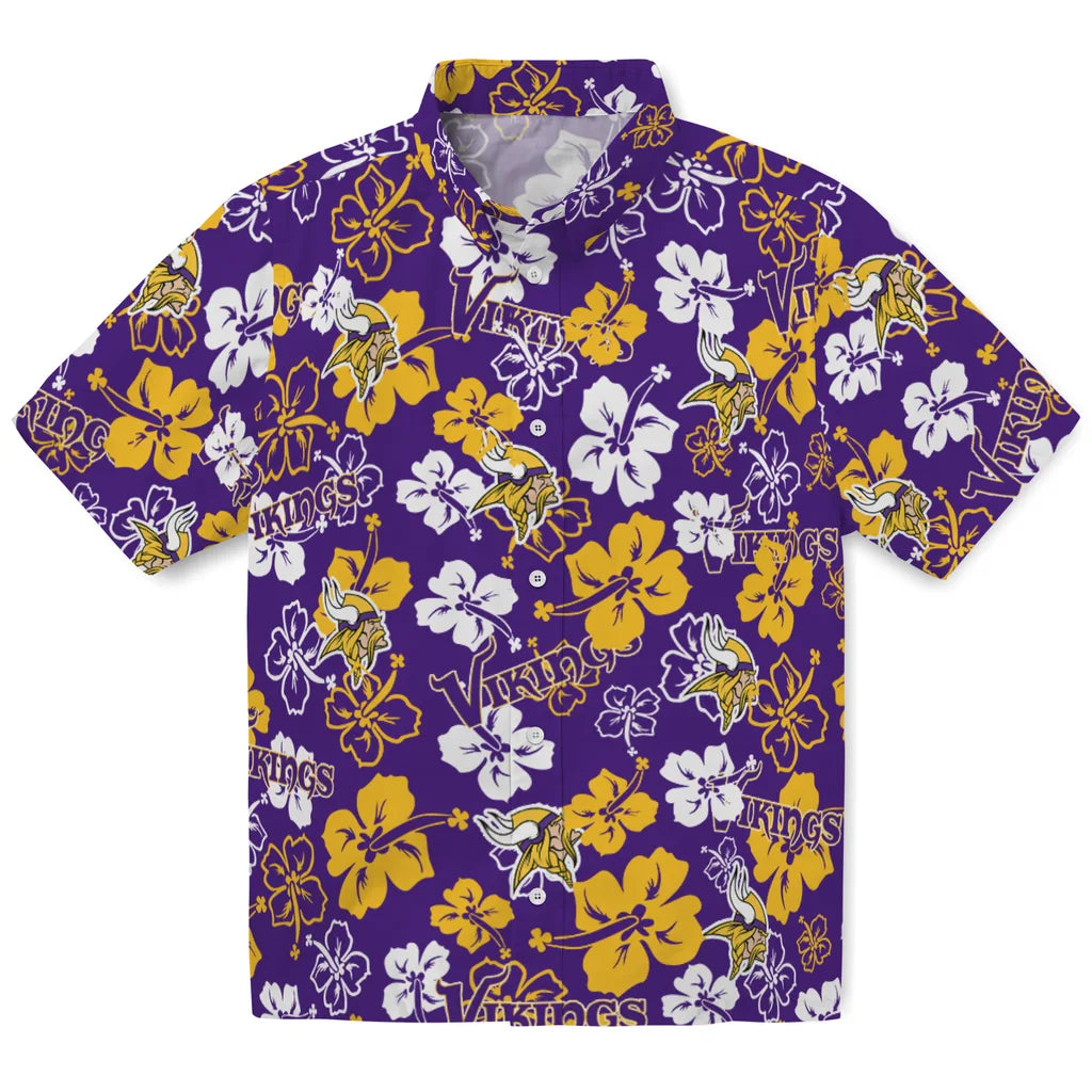 Minnesota Vikings Hibiscus Bloom Hawaiian Shirt – Moonbestprint