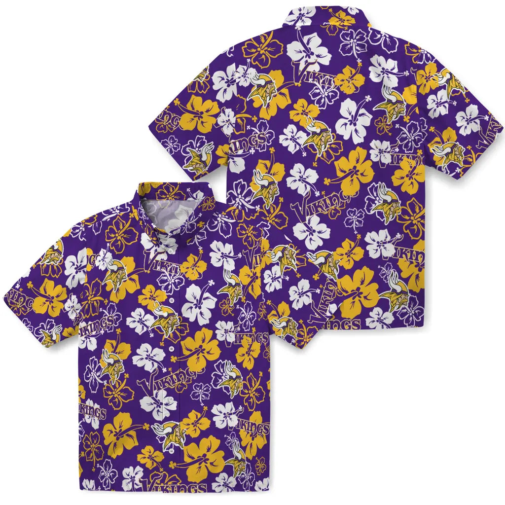 Minnesota Vikings Hibiscus Bloom Hawaiian Shirt – Moonbestprint