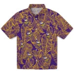 Minnesota Vikings Hawaiian Shirt - Leaf Outline | Moonbestprint