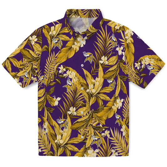 Minnesota Vikings Hawaiian Shirt - Palm Leaves | Moonbestprint