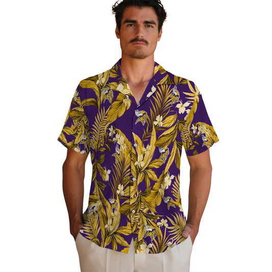 Minnesota Vikings Hawaiian Shirt - Palm Leaves | Moonbestprint