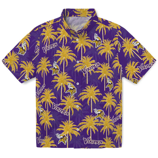 Minnesota Vikings Hawaiian Shirt - Palm Tree Motif | Moonbestprint