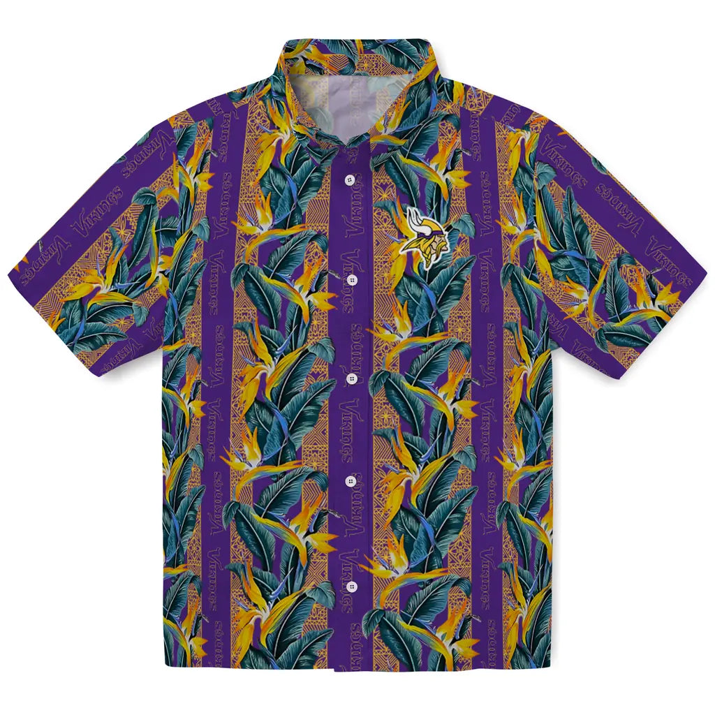 Minnesota Vikings Hawaiian Shirt - Paradise Vines | Moonbestprint