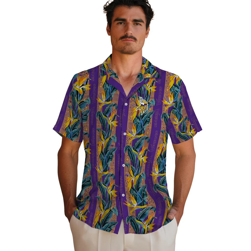 Minnesota Vikings Hawaiian Shirt - Paradise Vines | Moonbestprint