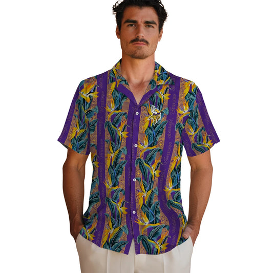 Minnesota Vikings Hawaiian Shirt - Paradise Vines | Moonbestprint