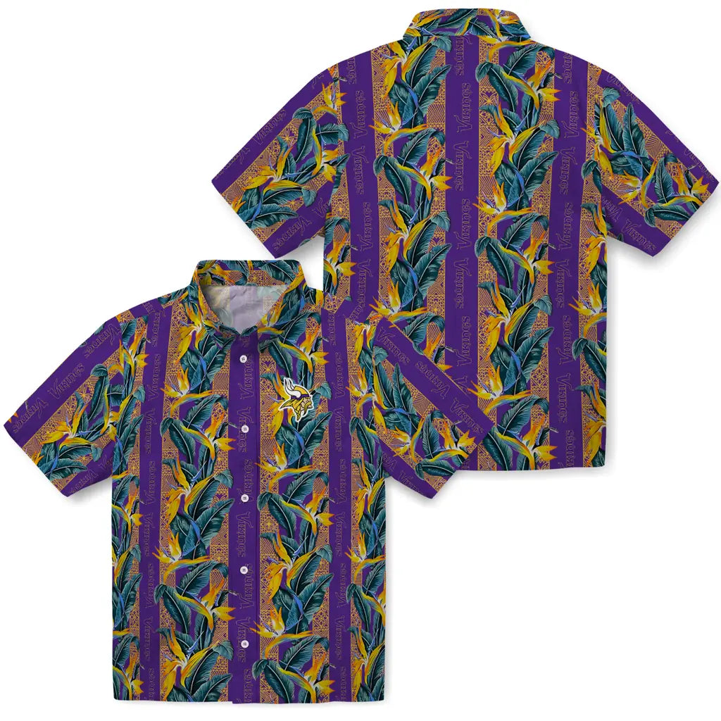 Minnesota Vikings Hawaiian Shirt - Paradise Vines | Moonbestprint