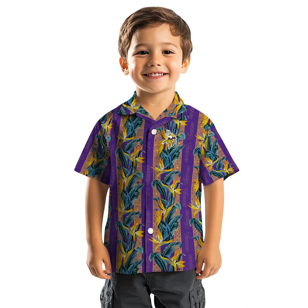 Minnesota Vikings Hawaiian Shirt - Paradise Vines | Moonbestprint