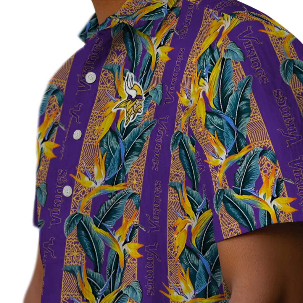 Minnesota Vikings Hawaiian Shirt - Paradise Vines | Moonbestprint