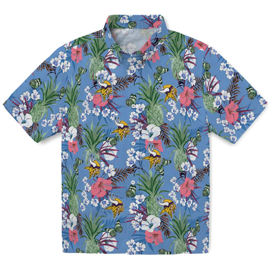 Minnesota Vikings Hawaiian Shirt - Pineapple Bouquet | Moonbestprint