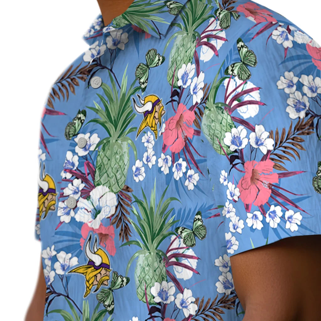 Minnesota Vikings Hawaiian Shirt - Pineapple Bouquet | Moonbestprint