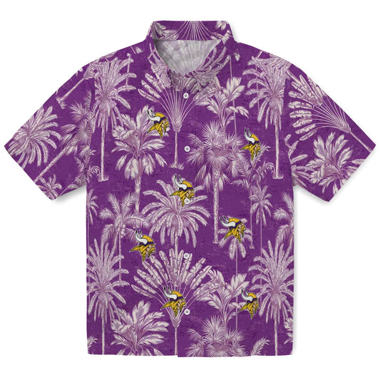 Minnesota Vikings Hawaiian Shirt - Vintage Palm Tree | Moonbestprint