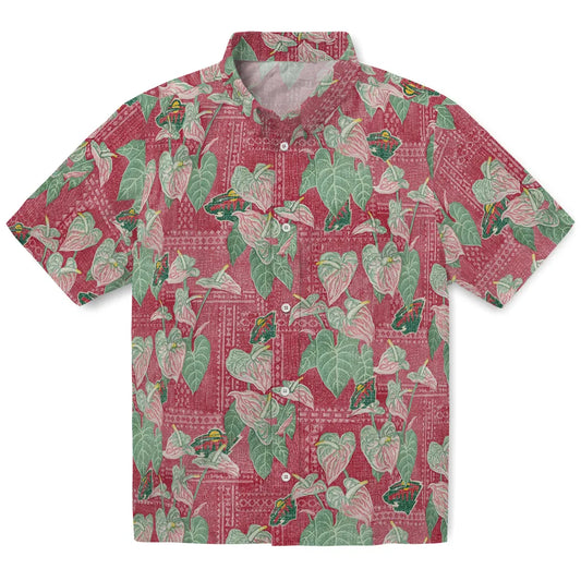 Minnesota Wild Hawaiian Shirt - Anthurium Overlay | Moonbestprint