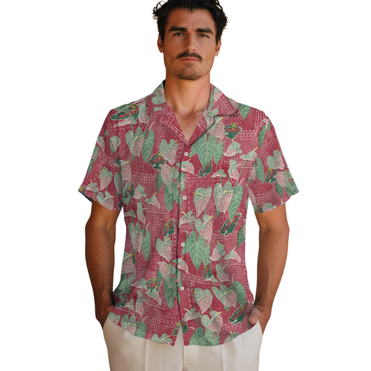 Minnesota Wild Hawaiian Shirt - Anthurium Overlay | Moonbestprint