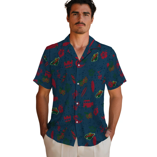 Minnesota Wild Hawaiian Shirt - Beach Vibe | Moonbestprint