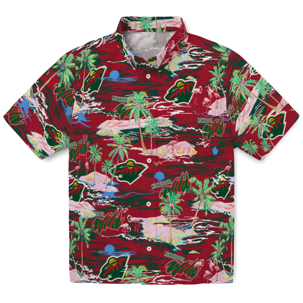Minnesota Wild Flamingo Retreat 2026 Hawaiian Shirt – Moonbestprint