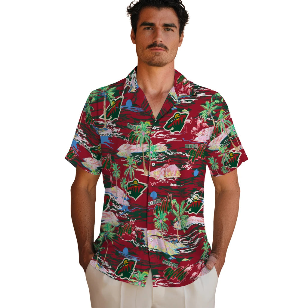 Minnesota Wild Flamingo Retreat 2026 Hawaiian Shirt – Moonbestprint